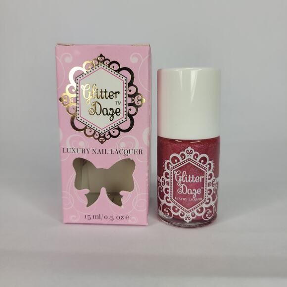 Glitter Daze "Red Hot Rays" NEW Pink Glitter Shimmer Holo Metallic Lacquer - Picture 2 of 7